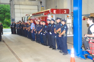 Staff photo by Len Lathrop 9/11 remembrance ceremony at Windham Fire Department